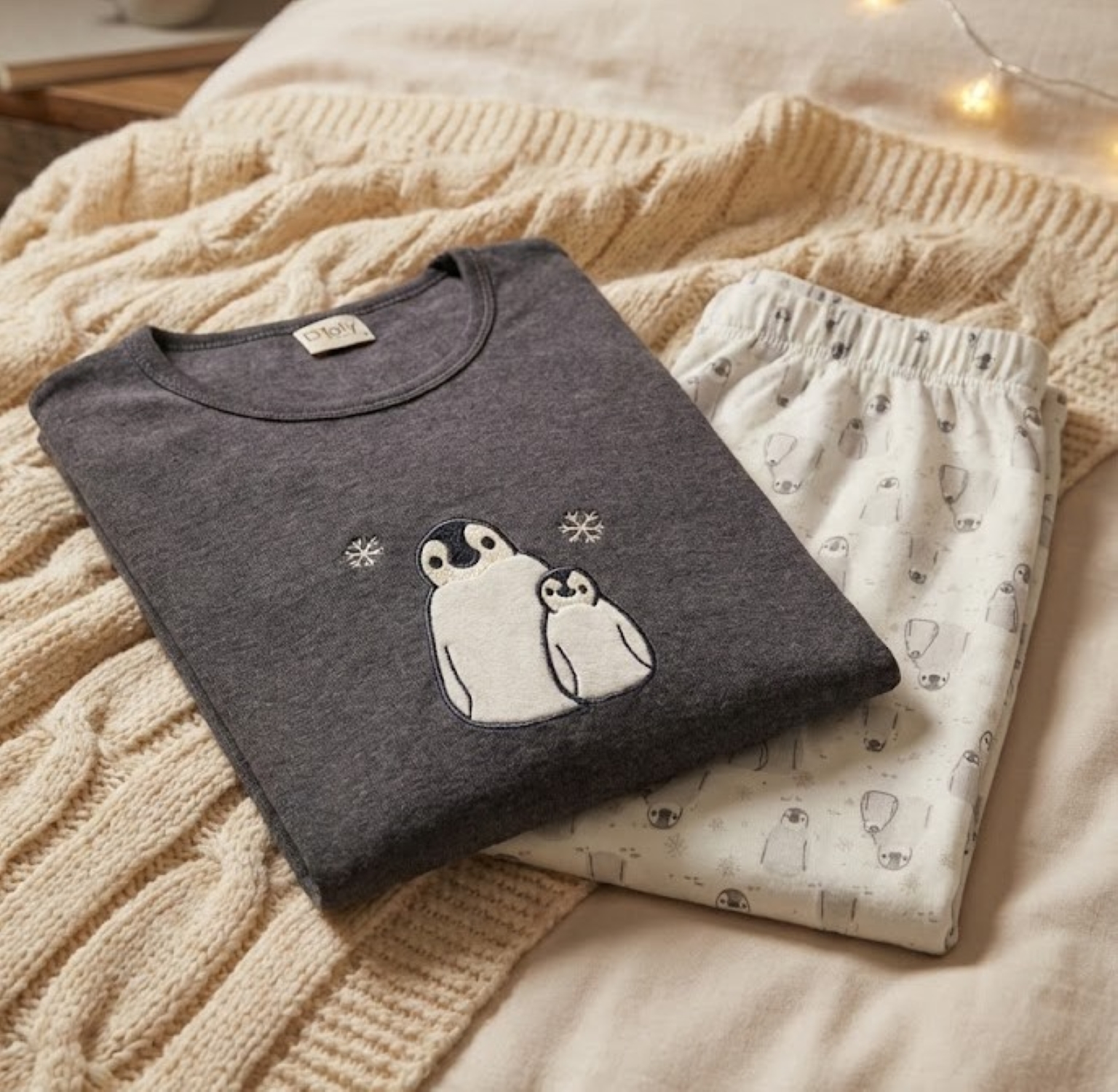 Detalle Pijama Pingüino Gemini ok